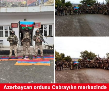 CƏBRAYIL ŞƏHƏRİNDƏ AZƏRBAYCAN BAYRAĞI