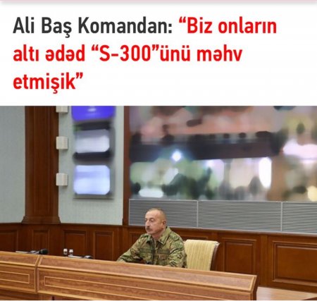 DÜŞMƏNİN ALTI ƏDƏD S-300 RAKETİ MƏHV EDİLİB