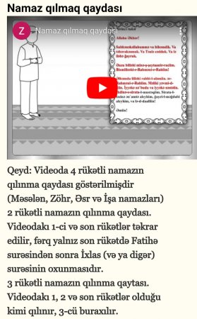 Namaz qılmağın qaydası - VİDEO