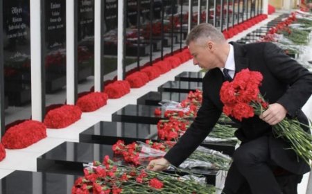 Ukrayna səfiri şəhidlər xiyabanını ziyarət edib