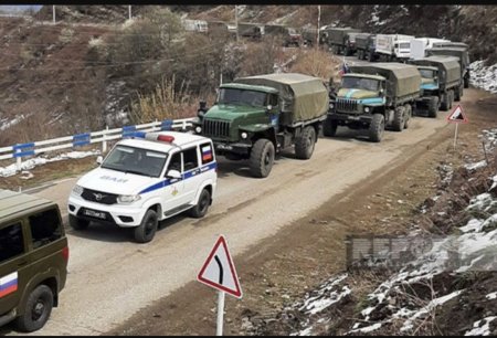 Xankəndi-Laçın yolunda sülhməramlıların 27 avtomobili maneəsiz keçib