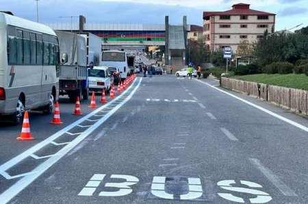 Bakı-Sumqayıt yolunda avtobus zolağı hazırlanır